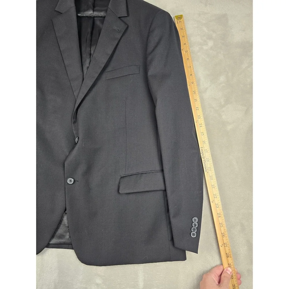 S. Cohen Suit Jacket Mens 46R Black Urgel Performance‎ Blazer Sport Coat Wool